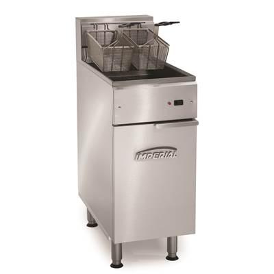 Friteuse électrique sur coffre haut rendement avec résistances relevable professionnel- 2x14l - 14kw - IFS-2525-E-LOE_0