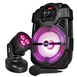 Karaoké Enfants Enceinte Party light - 250W portable Batterie MICRO HANDY180 avec USB/BLUETOOTH/ RADIO FM + Wash3 - 3701123943140_0