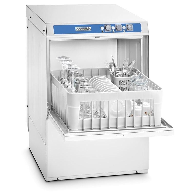 Lave-verres Casselin CLV35 - panier 350 x 350 mm - rendement 30 casiers/h - cycle de 120 secondes_0