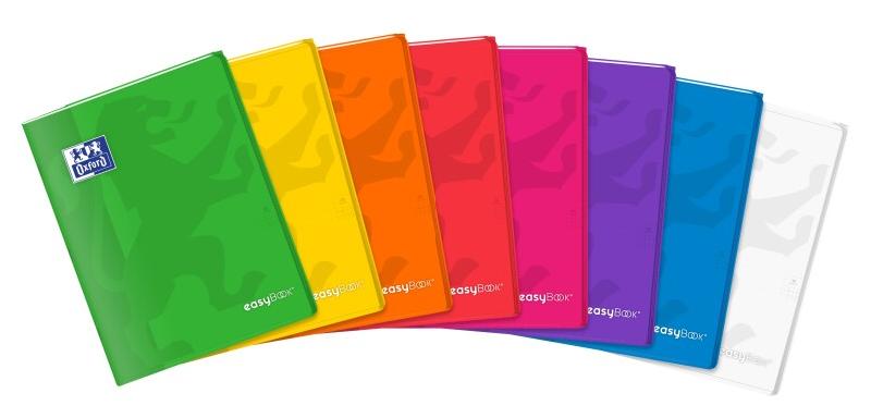 Oxford Lot de 10 Cahier EasyBook piqué 24x32, 48p./24 feuilles 90g/m², quadrillé 5x5 + marge, coloris assortis (8) - 3020120150918_0