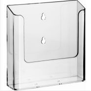 Porte-brochure - direct signalétique - en ps cristal transparent de 2 mm_0