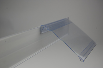 Porte-étiquette pince articulée - PVC transparent - Ht 8cm x Lg 10cm - Réf VPE0941_0
