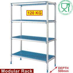 Rayonnage linéaire en aluminium anodisé GN - 4 niveaux - RLA/165-4/EF_0