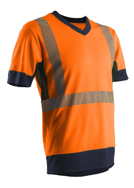 T-shirt komo orange haute visibilité col v manches courtes taille s - COVERGUARD - 7komos - 864296_0