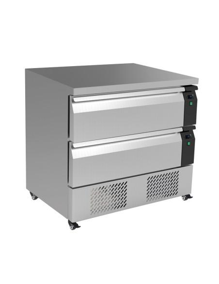 Table bi-température 2 tiroirs  Référence: TR2PN9_0