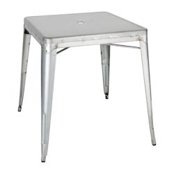 Table carrée en acier gris Bolero Bistro 668mm - GAGC866_0