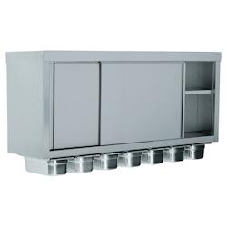 Armoire suspendue CHR Tournus Equipement - 8 bacs inox 1/3-100 - portes coulissantes - réf. 503565_0