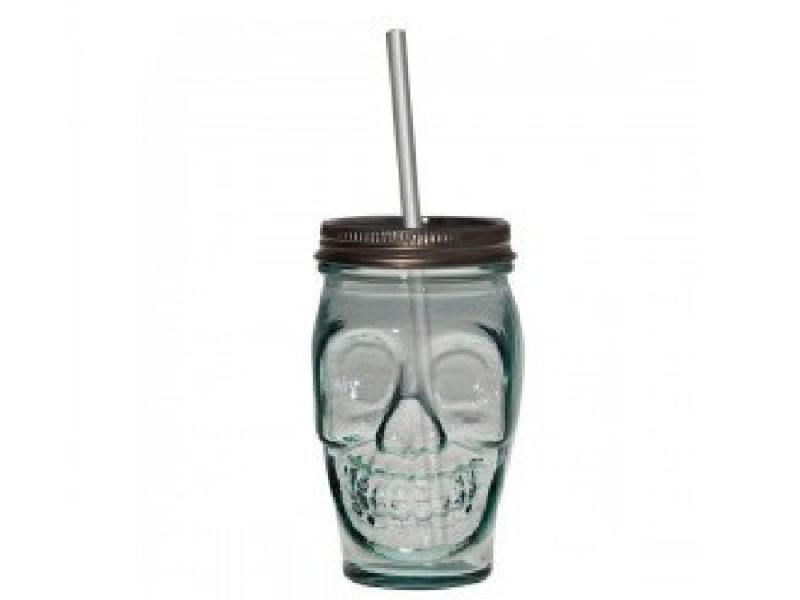 Verre à cocktail skull tumbler with lid and straw sm 2345_0