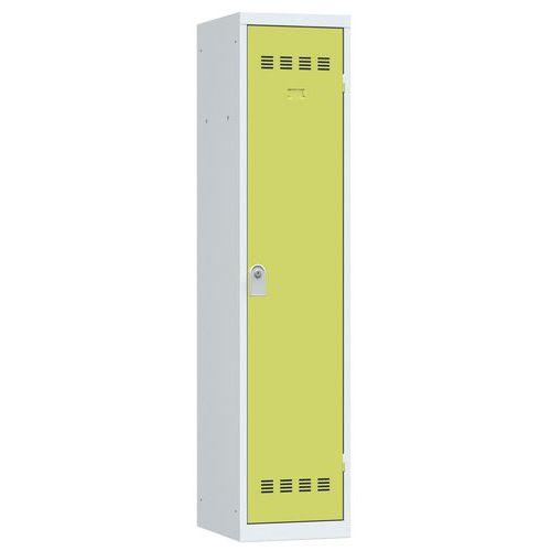 Vestiaire industrie salissante - 2 moraillons - gris clair et vert - Dimensions 800x500x1800 mm_0