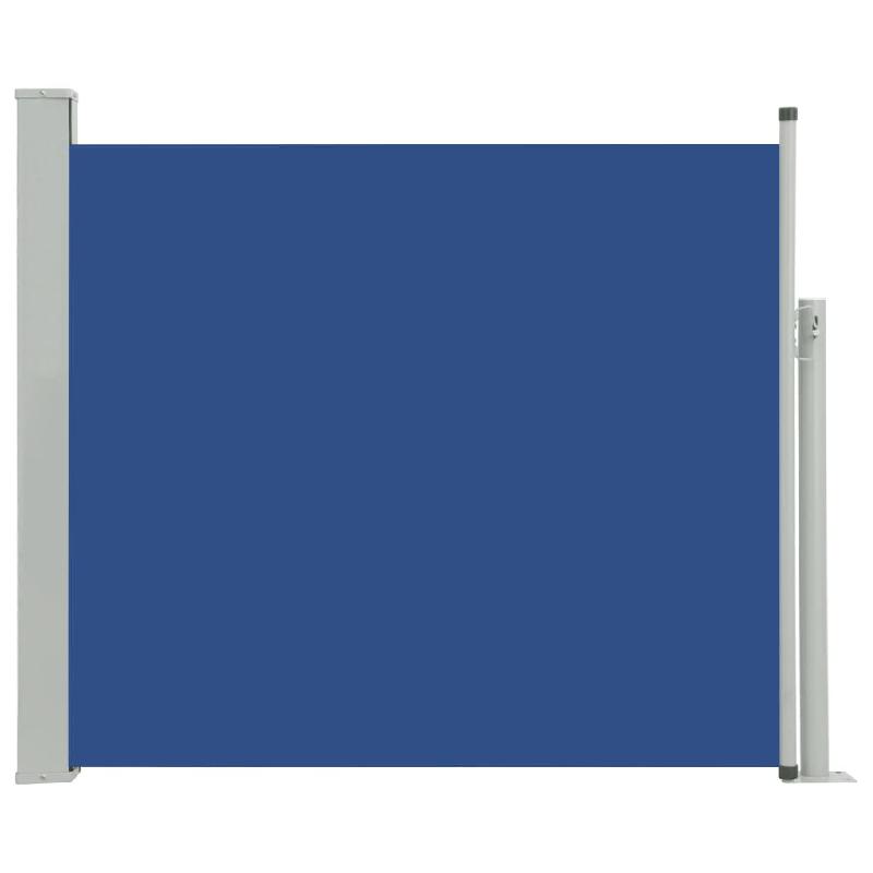 AUVENT PARAVENT STORE BRISE-VUE LATÉRAL RÉTRACTABLE DE PATIO JARDIN TERRASSE BALCON PROTECTION VISUELLE ÉCRAN 100 X 300 CM BLEU 02_0007180_0