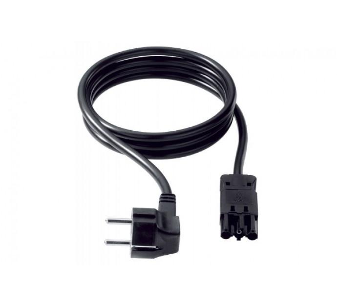 Bachmann cordon secteur noir - 3,0 m - fiche mâle CEE7 et prise GST18/3 femelle - câble H05VVF-3x1,5 mm2_0