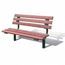 Banc public Oslo - bois exotique certifié FSC et acier - longueurs 1500 ou 1800 mm_0