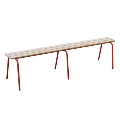 Banc scolaire sans dossier 200 cm pieds rouges_0