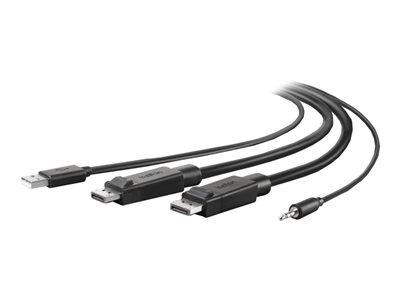 BELKIN SECURE KVM COMBO CABLE - CÂBLE CLAVIER/VIDÉO/SOURIS/AUDIO - CONFORMITÉ TAA - 1.83 M