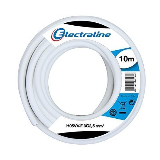 Câble domestique H05VV-F blanc 2,5mm² 10m - Electraline - 20607085J - 552648_0