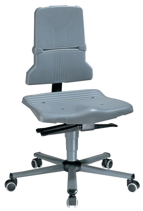 Chaise atelier pivotante Sintec B rouleaux polypropylène gris 430-580 mm BIMOS_0