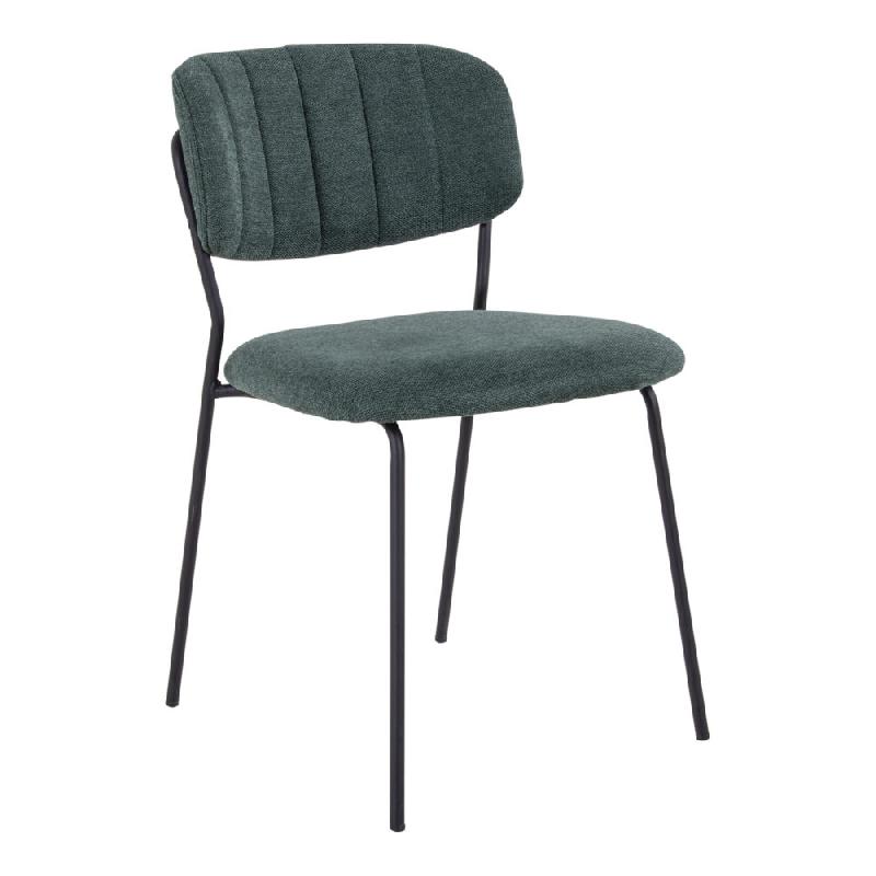 Chaise de repas alicante tissu vert - empilable_0