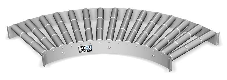 Convoyeur courbe fixe - Rouleaux plastique 3 parties - FB SOLUTIONS_0