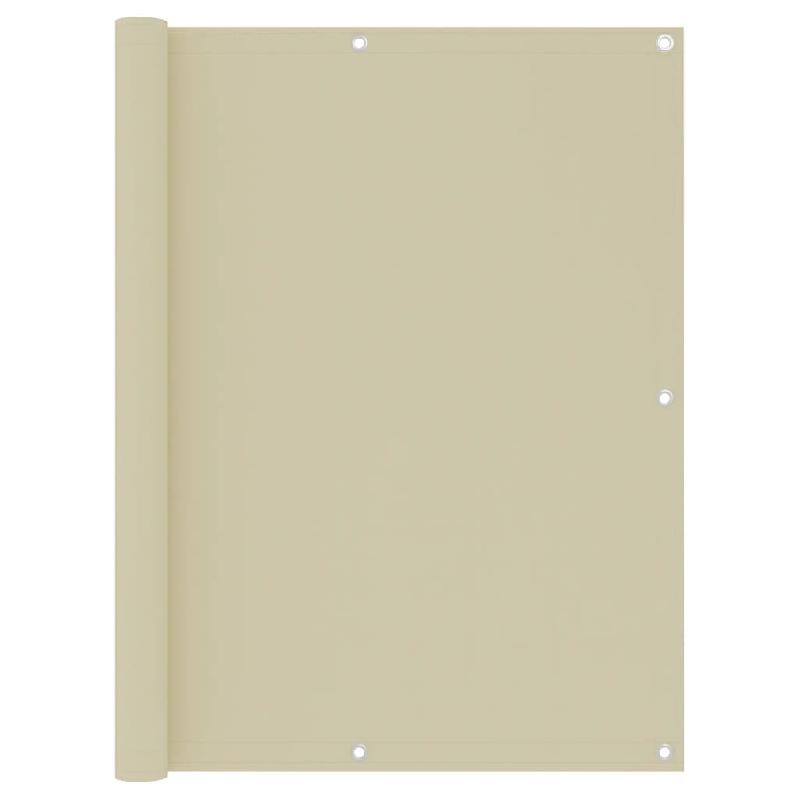 ÉCRAN DE BALCON BRISE PARE VUE PROTECTION CONFIDENTIALITÉ 120 X 600 CM TISSU OXFORD CRÈME 02_0010138_0