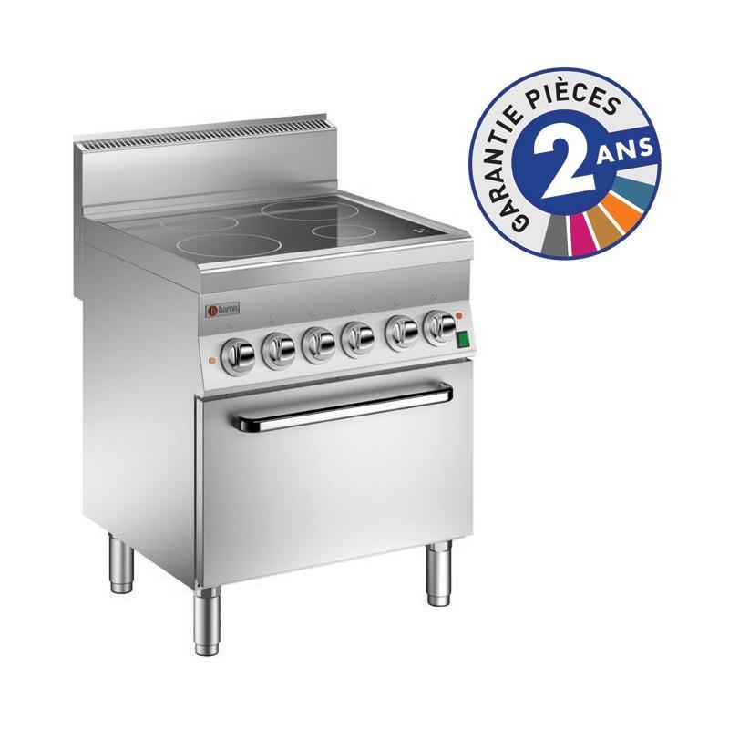Fourneau professionnel vitrocéramique 4 zones - Four électrique - Gamme 650 BARON - Réf : 60PCIFEV722_0
