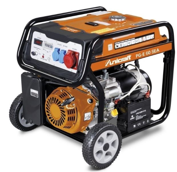 Groupe électrogène synchrone Unicraft PG-E 60 SEA - 5.5 kW - Démarrage manuel/électrique - Réservoir 25L_0
