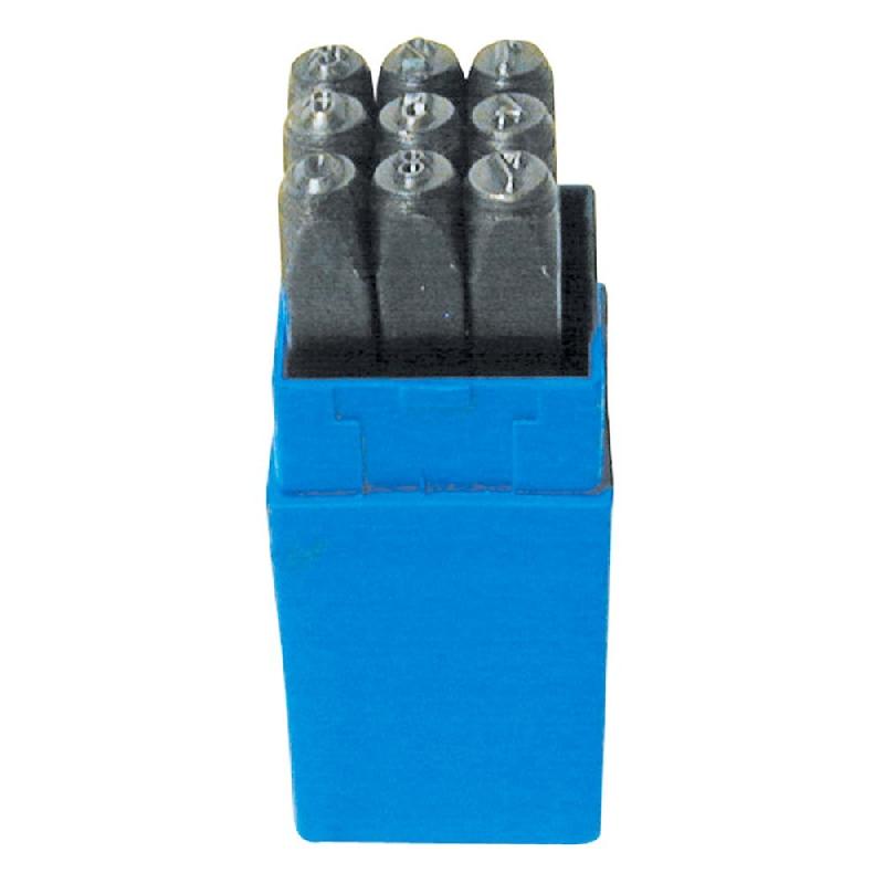 Jeu de 9 chiffres à frapper - 4 mm - marquage profond sur métal et plastique dur - dureté 50-55 RHC_0