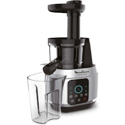 Extracteur De Jus 150w Aluminium / Noir  0,8l 4 Vitesses Pressage à Froid Rotation 80 Trs/min  Multifonctions Glace Con Usage Non Intensif Moulinex -_0