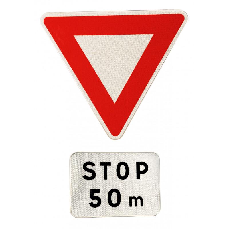 Panneau de priorité AB5 - Arrêt à l'intersection - Pré-signalisation STOP_0