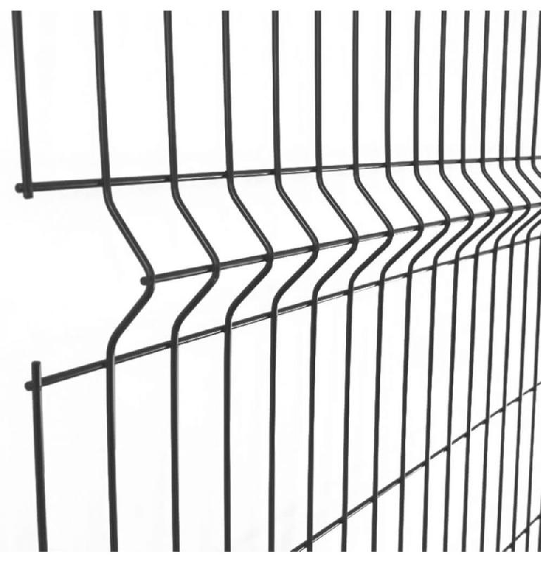 Panneau grillage rigide - pnx123pg - treillis soudé 2,50m avec plis horizontaux et revêtement anti-corrosion_0