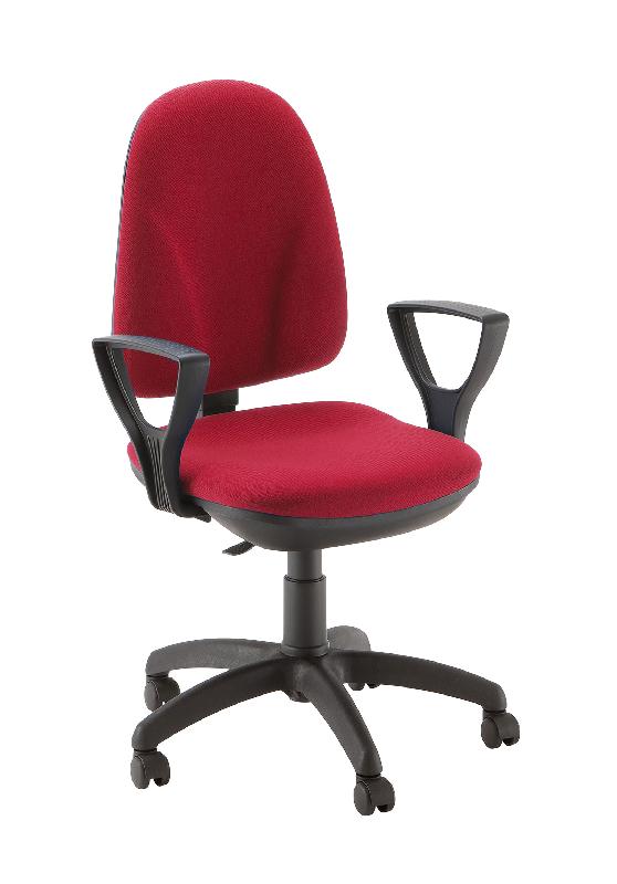 Siège bureau Opérative Ergo CP en tissu rouge_0