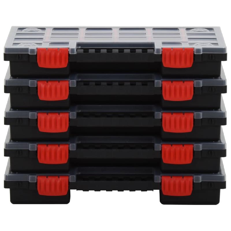 Vidaxl boîtes d'assortiment 5 pcs 34,5x25x5 cm polypropylène 152094_0