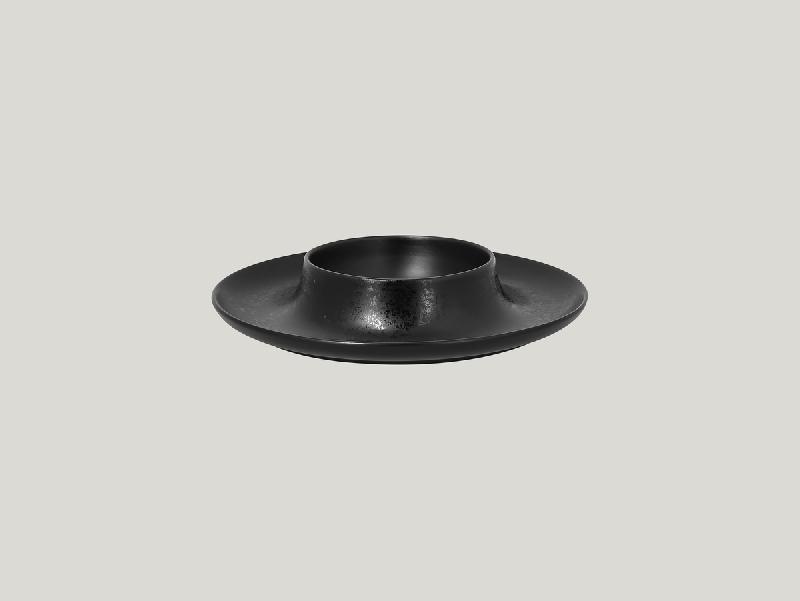 ASSIETTE CREUSE ROND NOIR PORCELAINE Ø 25 CM ASHORE RAK