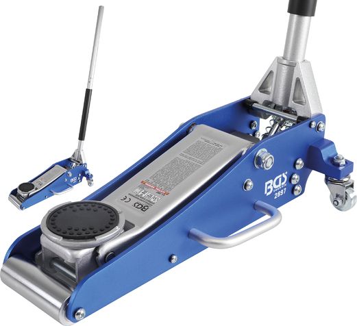 2897 - Cric rouleur hydraulique BGS Technic - aluminium-acier - 1,5 t - double piston et faible hauteur_0