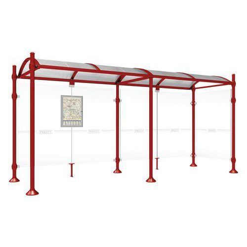 ABRI BUS PROVINCE 5 M 1 BARDAGE LAT. AGORA ROUGE 3004 - PROCITY