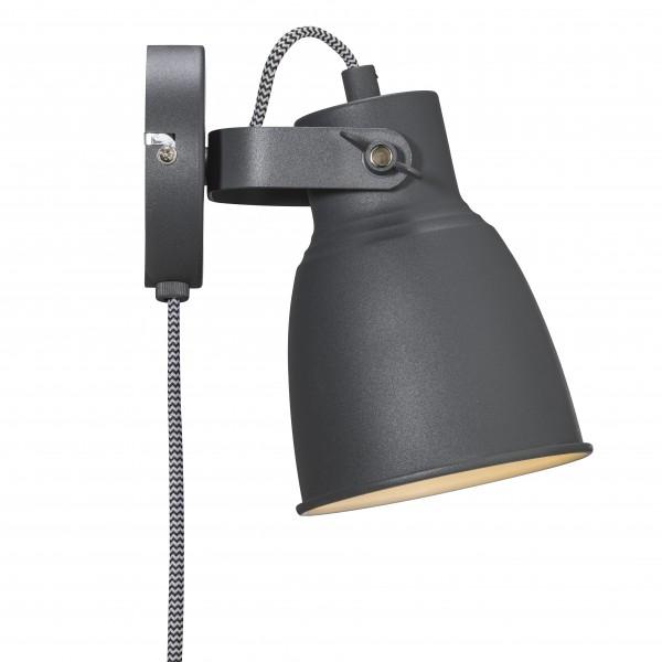 ADRIAN APPLIQUE MURALE MÉTAL ET PLASTIQUE NOIR E27 - NORDLUX 48801003