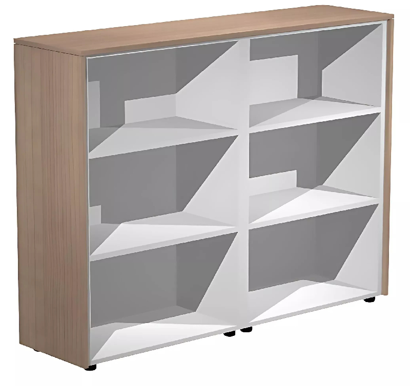 Armoire de rangement ouverte - 4 étagères - L. 163 x P. 43 x H. 120 cm So Flora - Frêne Noir_0