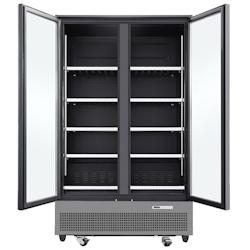 Armoire vitrine de congélation grande capacité, avec 2 portes - 1200x760x2000 mm - 1050 W 230/1V - 14156590 Eurast - noir multi-matériau 14156590_0