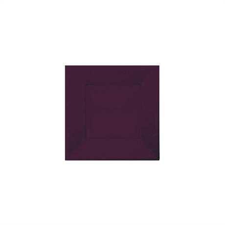 ASSIETTE CARRÉE 18 CM PS AUBERGINE (VENDU PAR 20 LOTS DE 25)