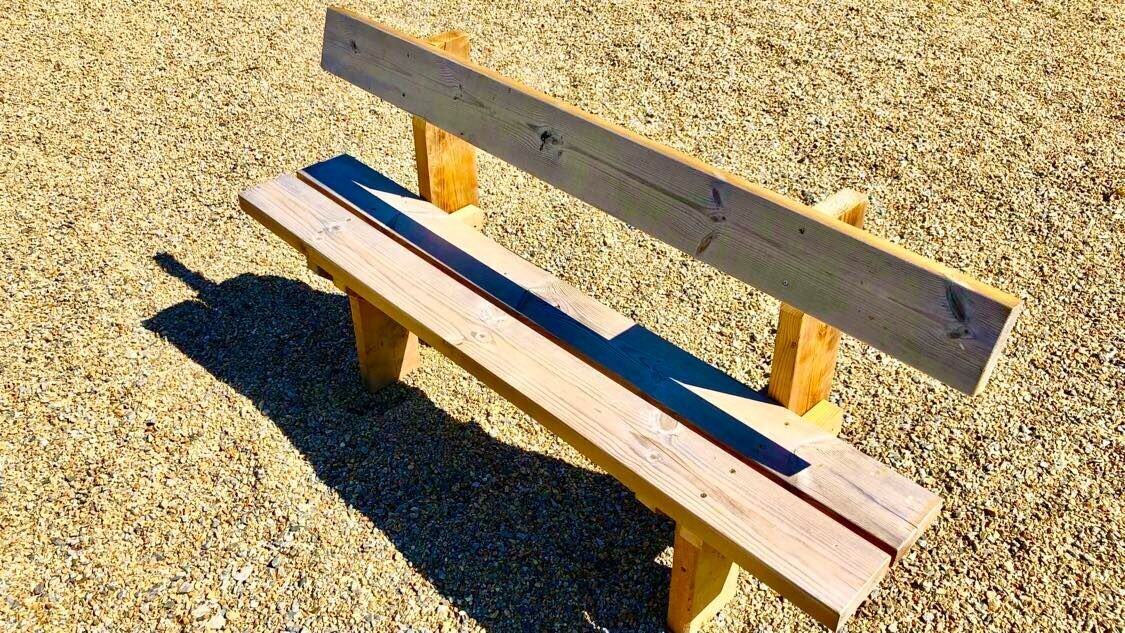 Banc public avec dossier en bois traité classe IV - Référence MUB25 - Longueur 1m70_0
