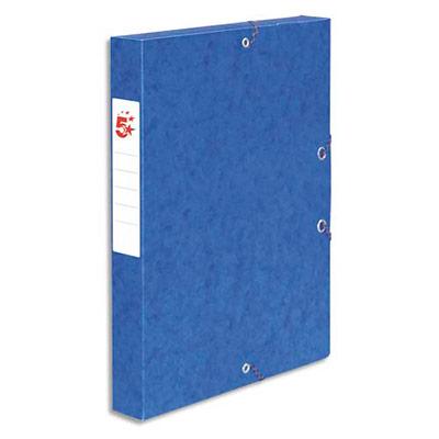 BOÎTE DE CLASSEMENT 1ER PRIX - DOS DE 4 CM - CARTE LUSTREE - BLEU