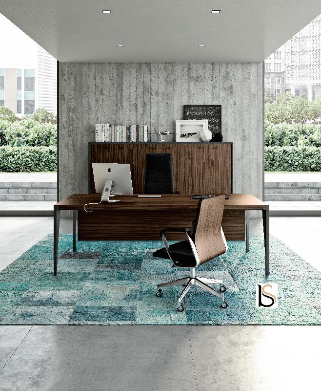 Bureau droit X9- Officity - 160, Ébène_0