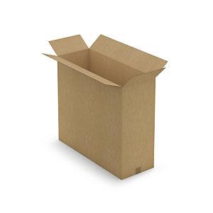 CAISSE CARTON BRUNE POUR PRODUIT PLAT SIMPLE CANNELURE RAJA 80X30X70 CM