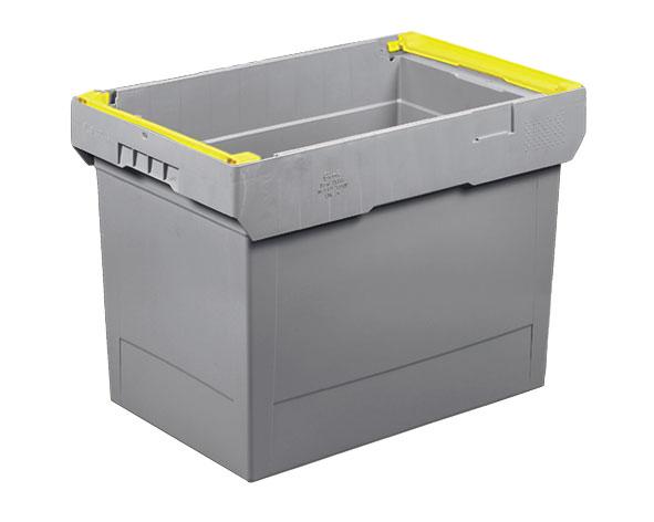 Caisse plastique delta grise 74 litres avec supports_0