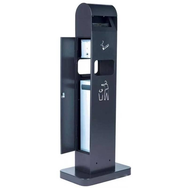 Cendrier extérieur à poser et conteneur - Gris - JVD - noir CB2605_0