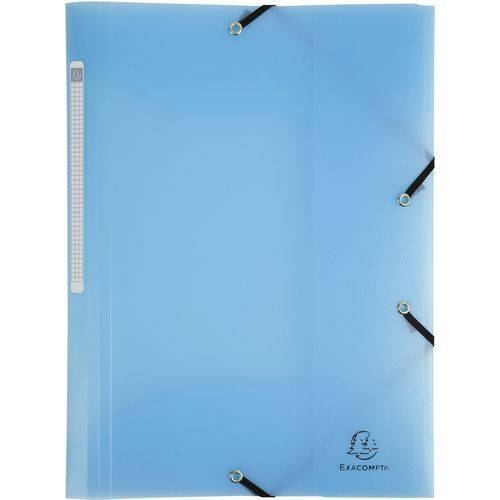 CHEMISE À ÉLASTIQUES BLEU PASTEL EN POLYPROPYLÈNE A4 - EXACOMPTA