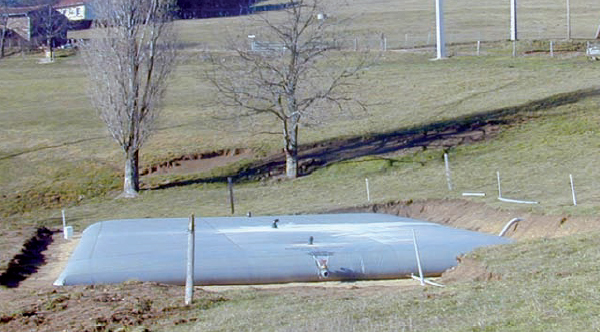 Citerne souple pour stockage d'effluents agricoles - 70 000L - Agrément PMPOA2 - Dimensions 9m x 7,40m_0