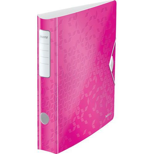 CLASSEUR LEVIER ACTIVE A4 180° 60MM - ROSE - LEITZ