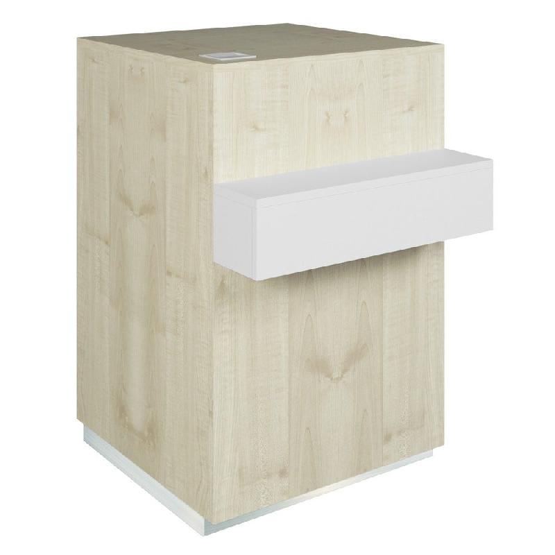Comptoir Cage érable repose sac blanc 1 tiroir 1 tablette 60x60/76x93cm_0