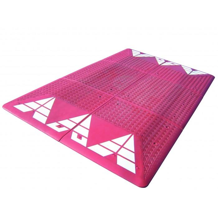 Coussin berlinois - Caoutchouc vulcanisé - Bandes rétroréfléchissantes - Rouge ou Noir_0