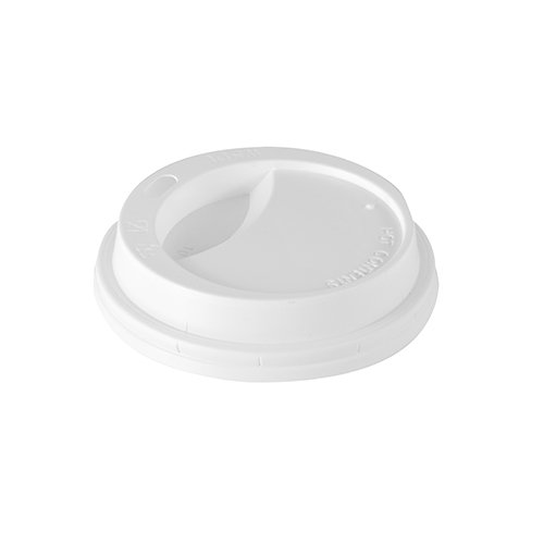 COUVERCLE EN DÔME PAPSTAR 100, PS « TO GO » ROND Ø 9 CM X H : 1,8 CM, BLANC